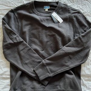J Crew Knit Goods Crew Neck Sweater Black / Charcoal Brand New With Tags
